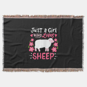 Pink Sheep Just A Girl Who Loves Sheep Gift Deken