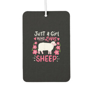 Pink Sheep Just A Girl Who Loves Sheep Gift Luchtverfrisser