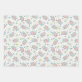 Pink Sheep with Flowers & Berries - Cute Pattern Inpakpapier Vel (Voorkant)
