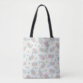Pink Sheep with Flowers & Berries - Cute Pattern Tote Bag (Voorkant)