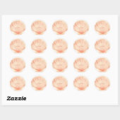 Pink Shell Beach bruiloft Ronde Sticker (Vel)
