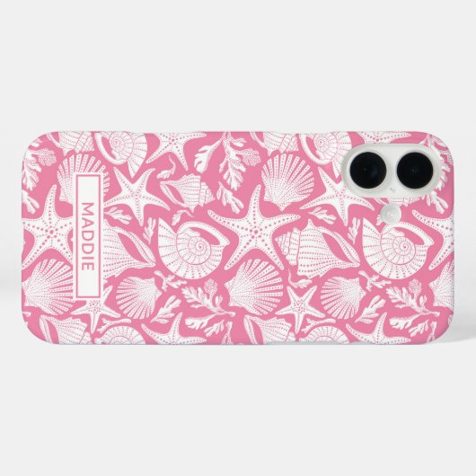 Pink Shells Personalized Case-Mate iPhone Case (Achterkant (horizontaal))