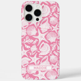 Pink Shells Personalized iPhone 16 Pro Max Hoesje