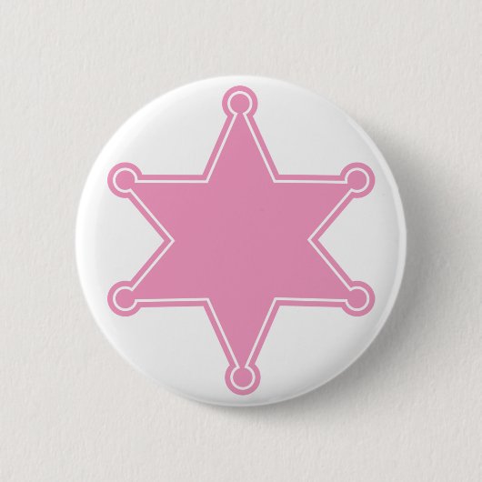 Pink Sheriff Badge - Ontwerp je eigen Button (Voorkant)
