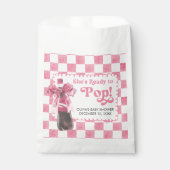 Pink She's Ready to Pop Baby Shower Bedankzakje (Voorkant)