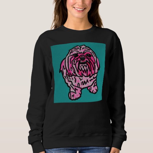 Pink Shih Tzu Trui (Voorkant)