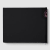 Pink Shiny Flower Black | Wedding Gastenboek (Achterkant)