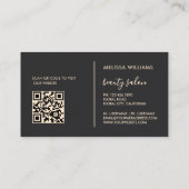 Pink Shiny Flowers Black Logo Visitekaartje (Achterkant)