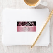 Pink Shiny Metallic Black Mandala Etiket (Insitu)