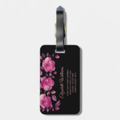 Pink Shiny Metallic Cherry Blossoms Bagagelabel (Achterkant verticaal)