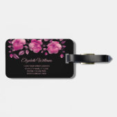 Pink Shiny Metallic Cherry Blossoms Bagagelabel (Achterkant horizontaal)