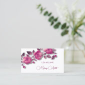 Pink Shiny Metallic Flower  Visitekaartje (Staand voorkant)