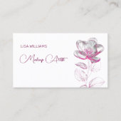 Pink Shiny Metallic Flower  Visitekaartje (Voorkant)