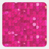 Pink Shiny Sequin Vierkante Sticker (Voorkant)