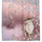 Pink Shiny  Spring Deer Cherry Blossom Douchegordijn (Voorkant)