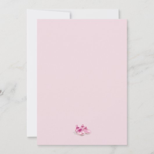 Pink Shoes Baby shower Uitnodiging (Achterkant)