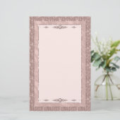 Pink Showgirl Glam Romance Stationery Briefpapier (Staand voorkant)