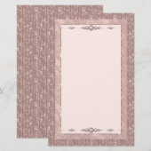 Pink Showgirl Glam Romance Stationery Briefpapier (Voorkant / Achterkant)