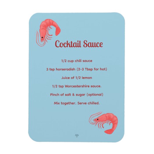 Pink Shrimp Cocktail Sauce Recipe Flexible Magnet Magneet (Verticaal)