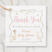 Pink Silly Goose Baby Shower Thank You Bedankjes Labels (Voorkant)