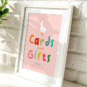 Pink Silly Goose Birthday Cards and Gifts  Poster