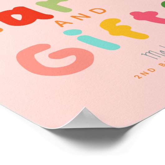 Pink Silly Goose Birthday Cards and Gifts  Poster (Hoek)