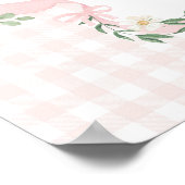 Pink Silly Goose Coquette Bow Baby Shower Welcome Poster (Hoek)