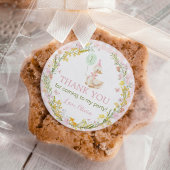 Pink Silly Goose Floral Girl Birthday Ronde Sticker