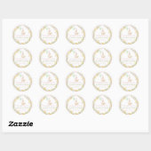 Pink Silly Goose Floral Girl Birthday Ronde Sticker (Vel)