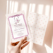 Pink Silly Goose Girls Baby Shower Kaart