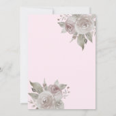 Pink Silver African Princess Baby shower Kaart (Achterkant)