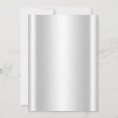 Pink Silver Bling Glam Girl Baby shower Kaart (Achterkant)