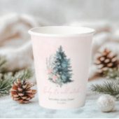 Pink Silver Christmas Baby its cold outside Papieren Bekers