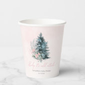 Pink Silver Christmas Baby its cold outside Papieren Bekers (Voorkant)