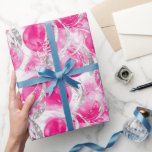 Pink Silver Glam Abstract Circles Verjaardag Cadeaupapier<br><div class="desc">Pink Silver Glam Abstract Circles Verjaardag</div>