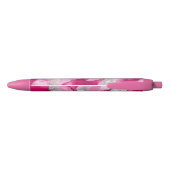 Pink Silver Glam Abstract Zwarte Inkt Pen (Achterkant)