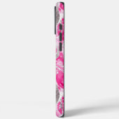 Pink Silver Glam Abstracte cirkels Case-Mate iPhone Case (Achterkant / Links)