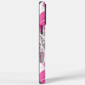 Pink Silver Glam Abstracte cirkels Case-Mate iPhone Case (Achterkant / Rechts)