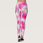 Pink Silver Glam Abstracte cirkels Leggings (Achterkant)