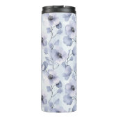 Pink Silver Glam Abstracte cirkels Thermosbeker (Achterkant)