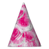 Pink Silver Glam Circles verjaardag Feesthoedjes (Rechts)