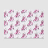 Pink Silver Glam Ice Schaatsen Kerst Tissuepapier (Voorkant)