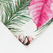 Pink Silver Glam Poinsettia Flowers Christmas Fleece Deken (Hoek)