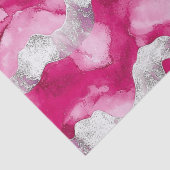 Pink Silver Glam Verjaardag Tissuepapier (Detail)