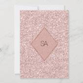 Pink silver glitter peony floral Table Numbers Kaart (Achterkant)