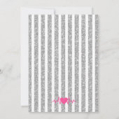 Pink Silver Glitter RN afstudeerfeest Kaart (Achterkant)