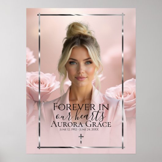 Pink Silver Memorial Poster (Voorkant)
