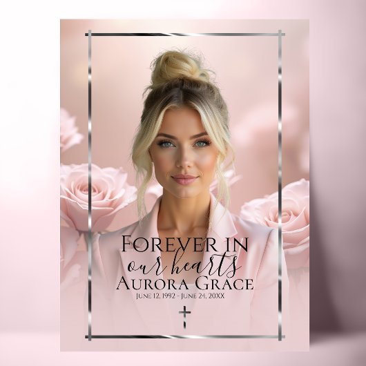 Pink Silver Memorial Poster