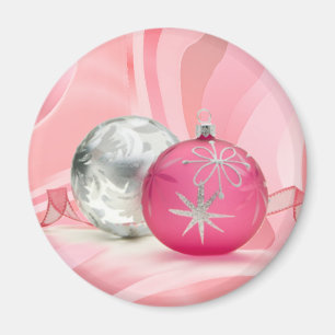 PINK & SILVER ORNAMENS SHARON SHARPE MAGNEET