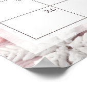 Pink & Silver Sneeuwvlokken Raad het Poster van de (Hoek)